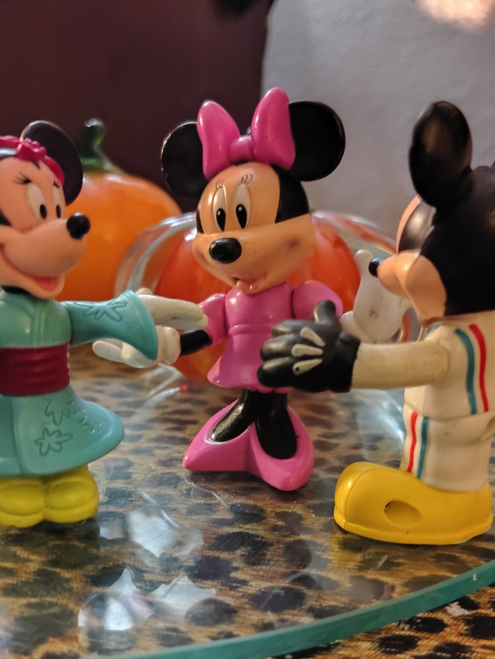 Cute Vintage Disney Mickey & Minnie Mouse Moveable Figures Lot of 3 🥰